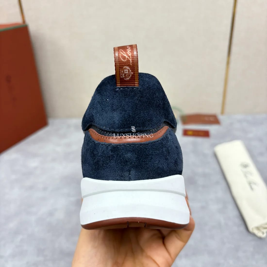 Кроссовки Loro Piana синие - фото 10