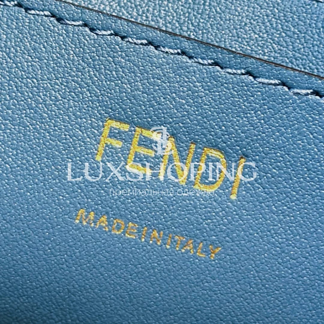 Сумка Fendi Baguette синяя 20×3×12 см - фото 8