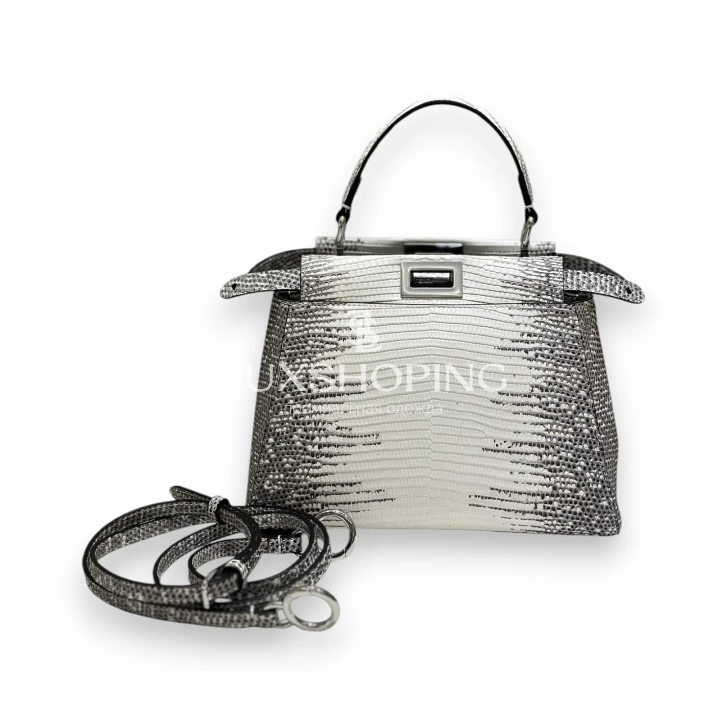 Сумка Fendi Peekaboo ящерица 23×19×11 см