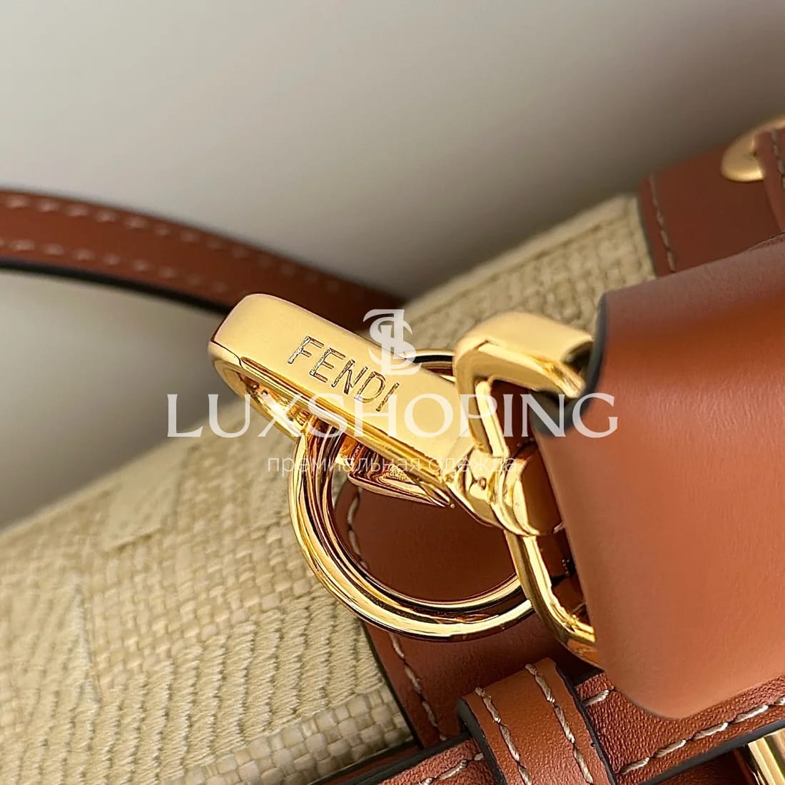 Сумка Fendi мини-ведерко песочная 12×18×10 см - фото 8