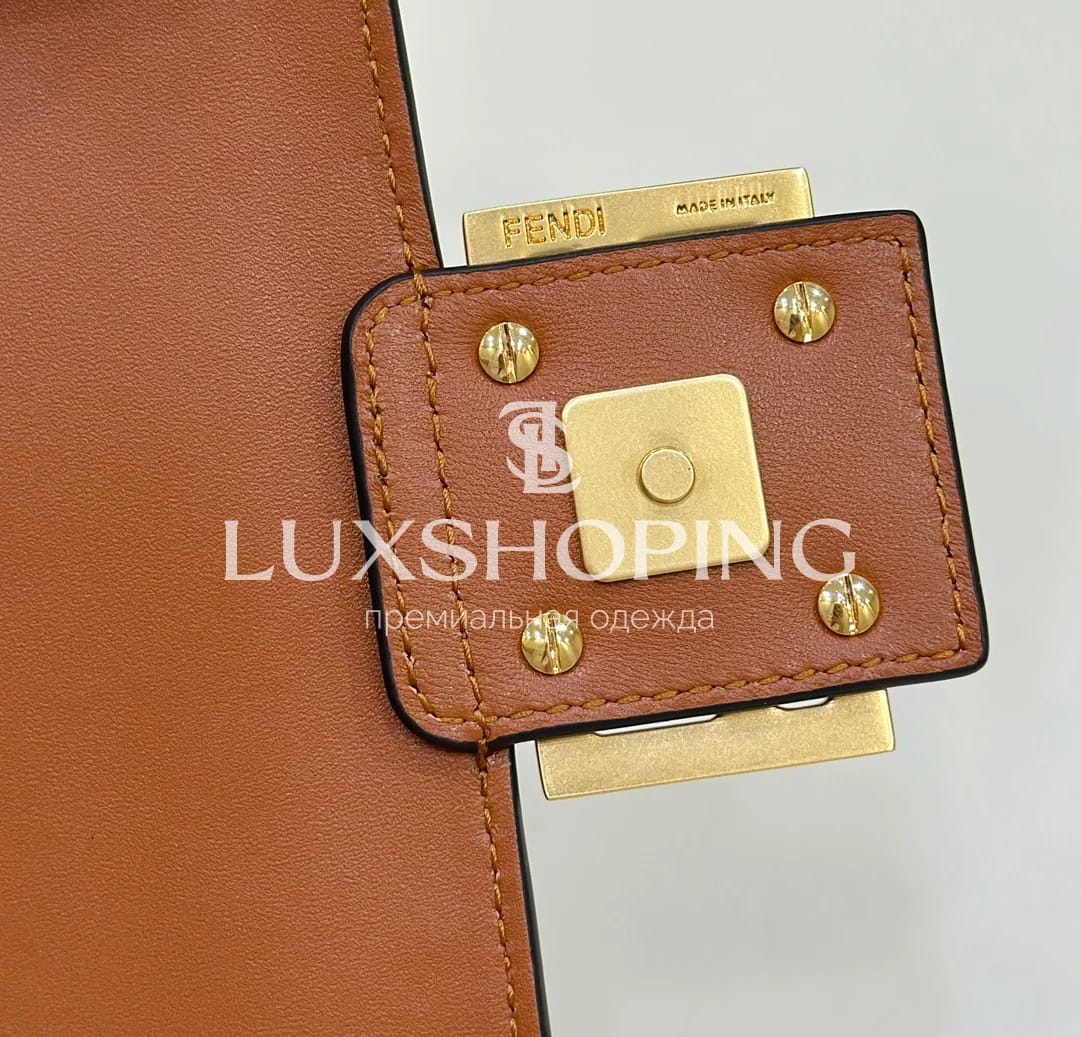 Сумка Fendi Baguette коричневая 27×15×5 см - фото 7