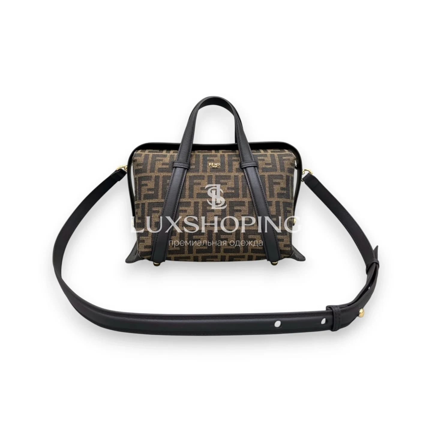Сумка Fendi Boston коричневая 27×17×16 см