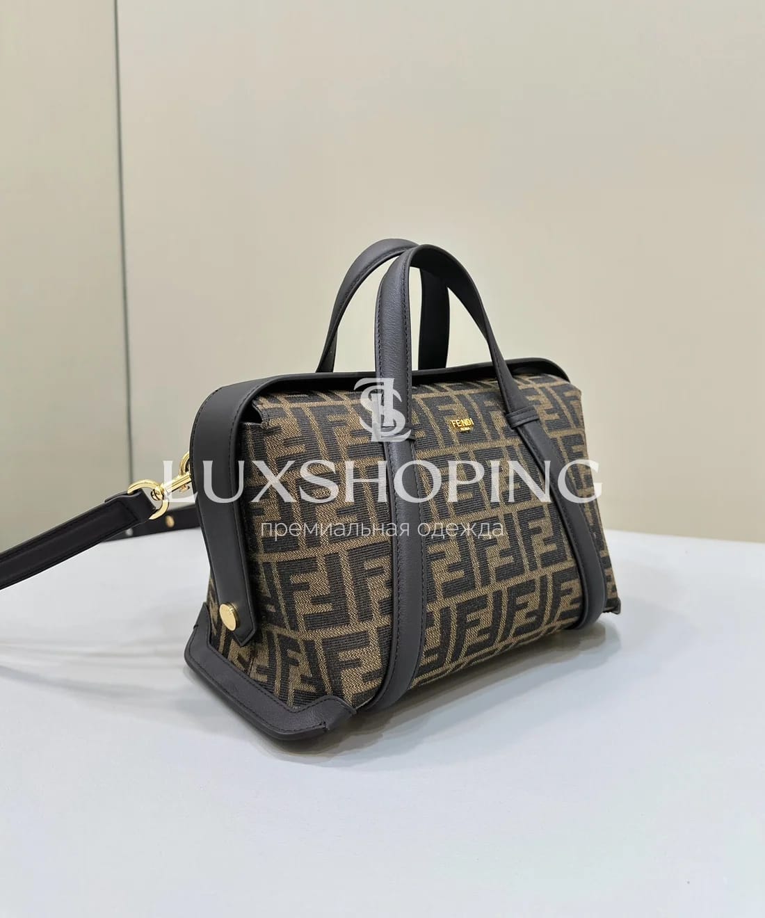 Сумка Fendi Boston коричневая 27×17×16 см - фото 4