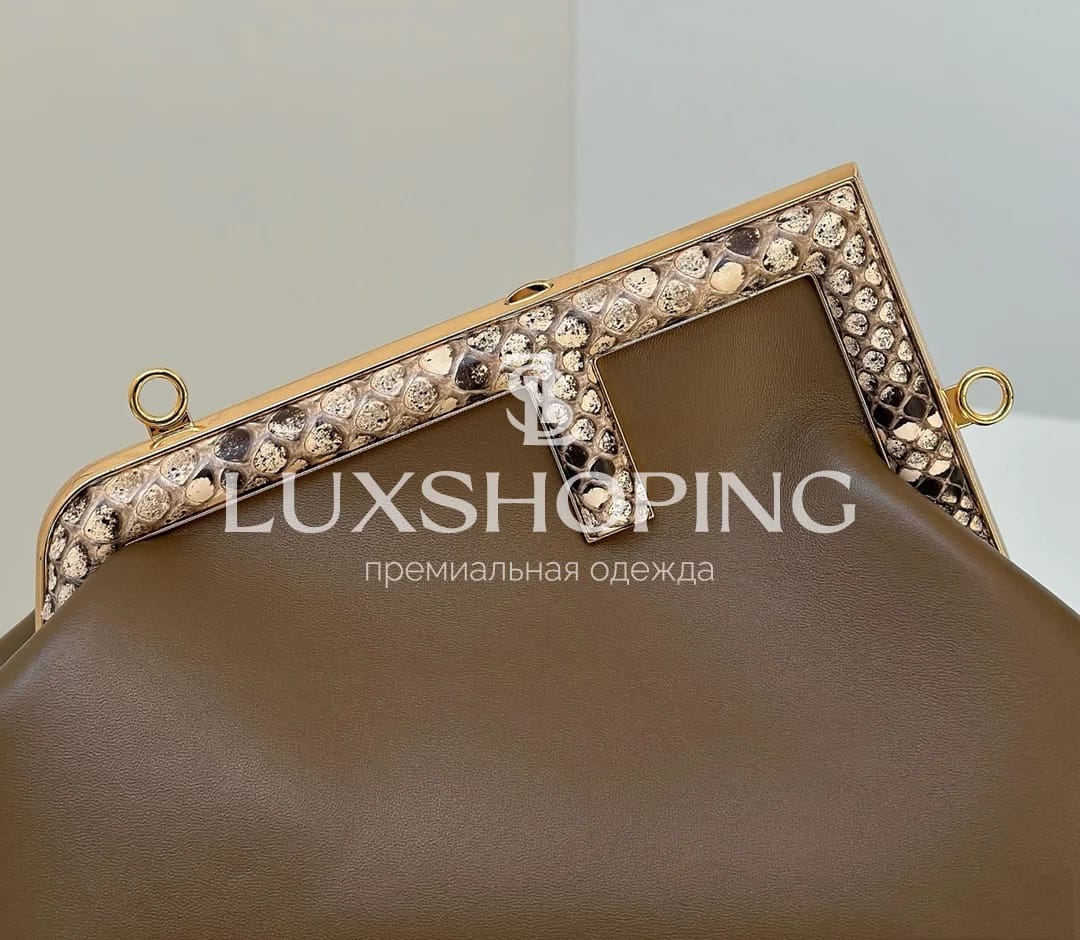 Сумка Fendi First коричневая 26×18×9,5 см - фото 3