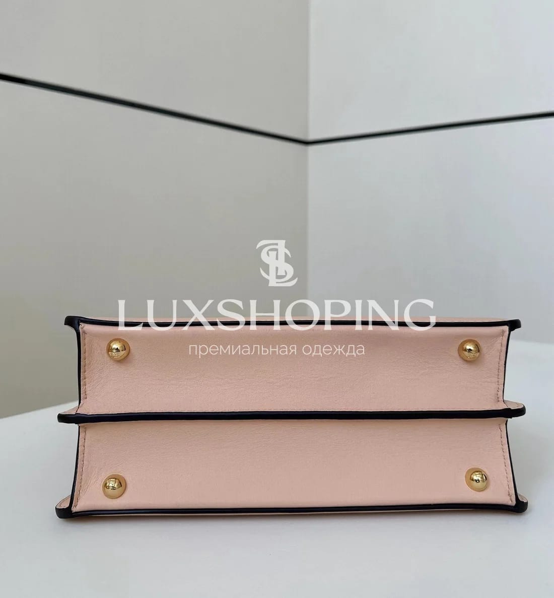 Сумка Fendi Peekaboo ISeeU 27×20×11 см розовая - фото 4