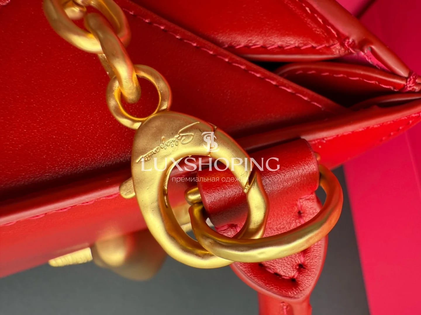 Сумка Maison Schiaparelli "Triple Anatomy"Красная 15*17*13см - фото 9