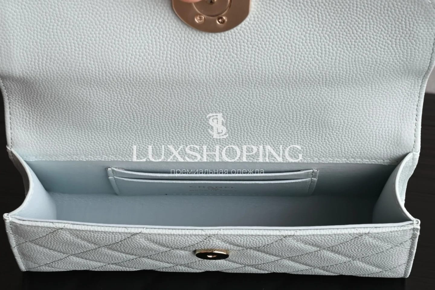 CHANEL Kelly Phone Bag  Бело-голубая жемчужина сезона 10 × 18 × 4.5 см - фото 7
