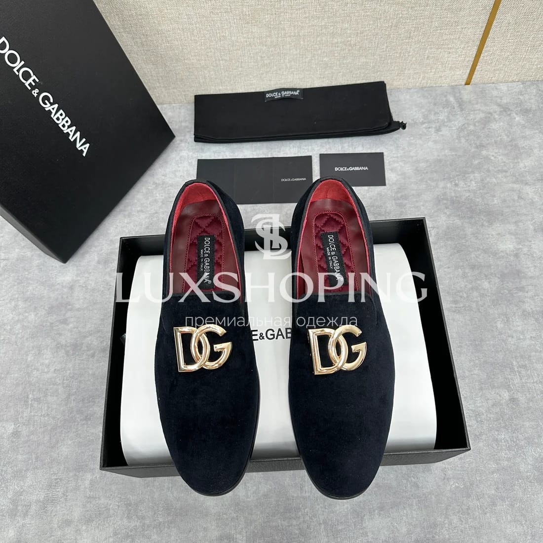 Лоферы Dolce &amp; Gabbana замшевые черные m3 - фото 2
