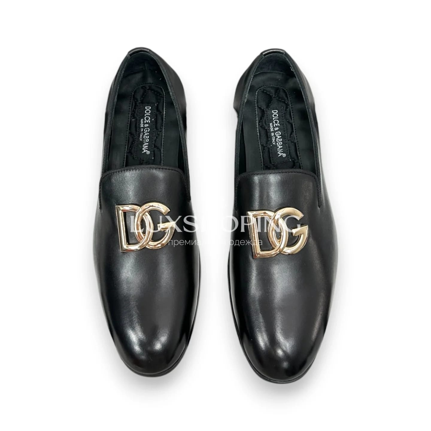 Лоферы Dolce &amp; Gabbana кожанные черные m4