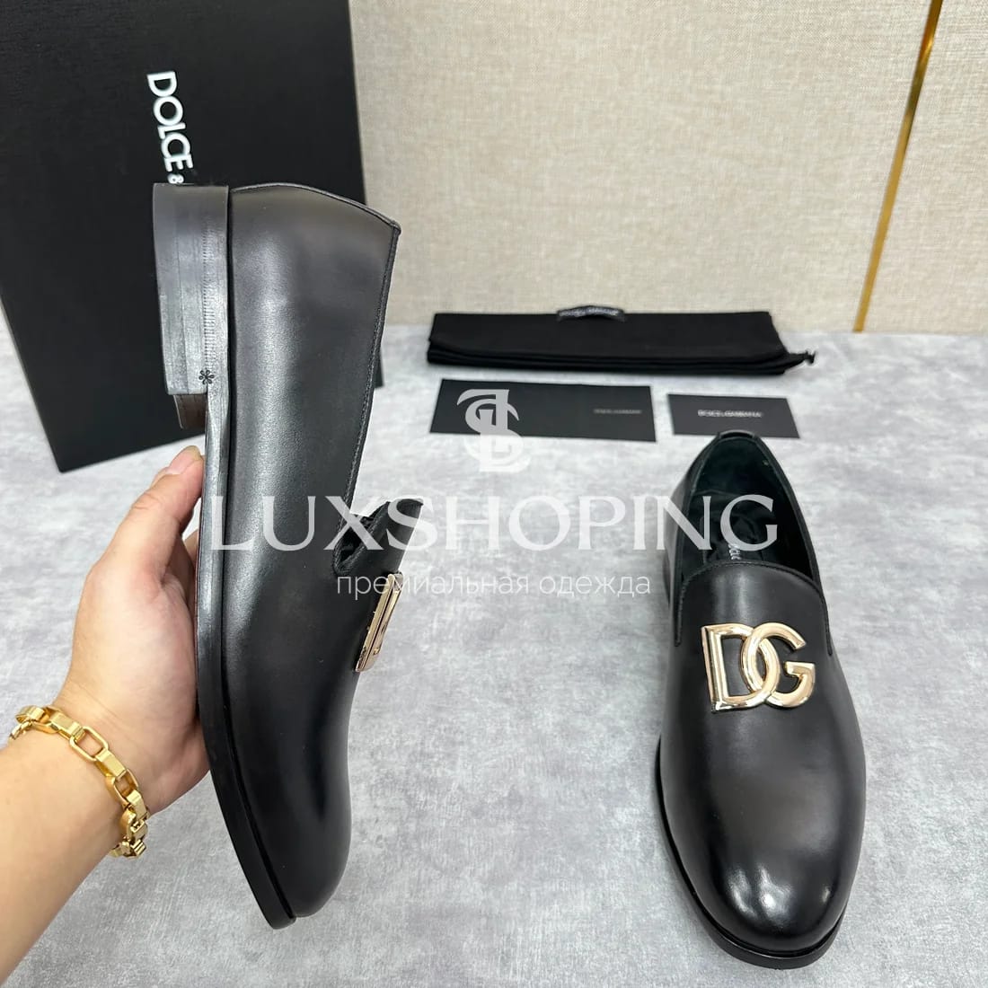 Лоферы Dolce &amp; Gabbana кожанные черные m4 - фото 4