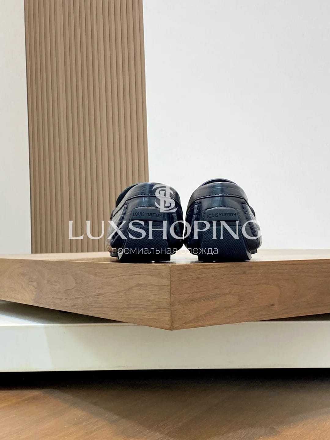 Чёрные мокасины Louis Vuitton крокодиловые m6 - фото 6