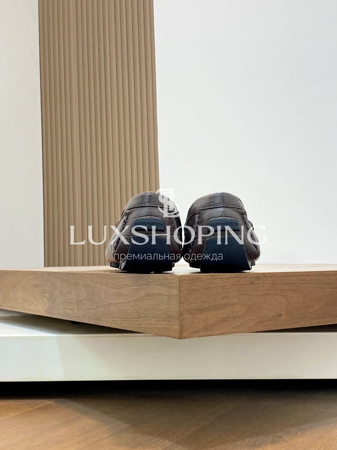 Коричневые мокасины Louis Vuitton крокодиловые m8 - фото 6