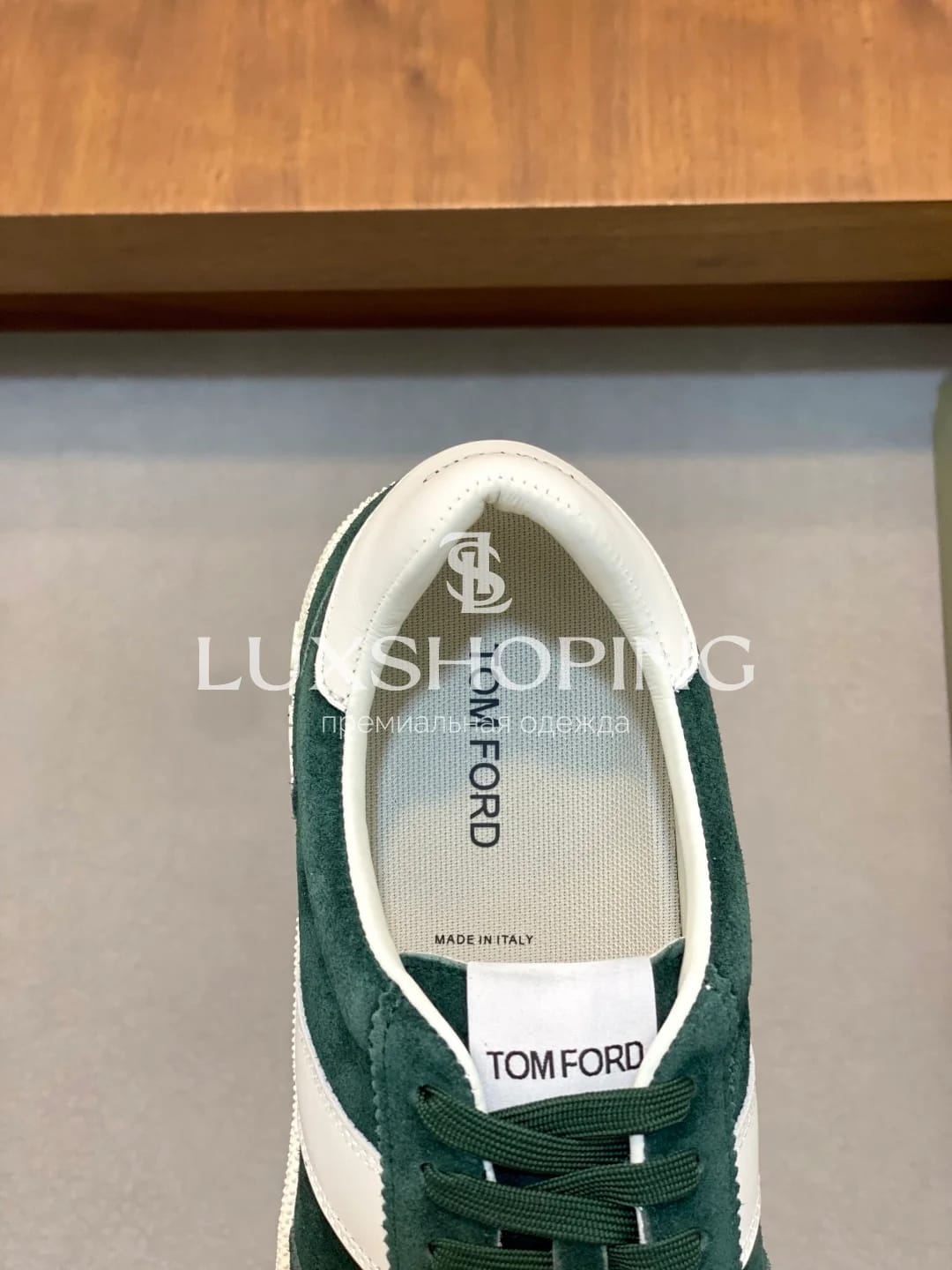 Кеды Tom Ford замшевые зеленые - фото 6