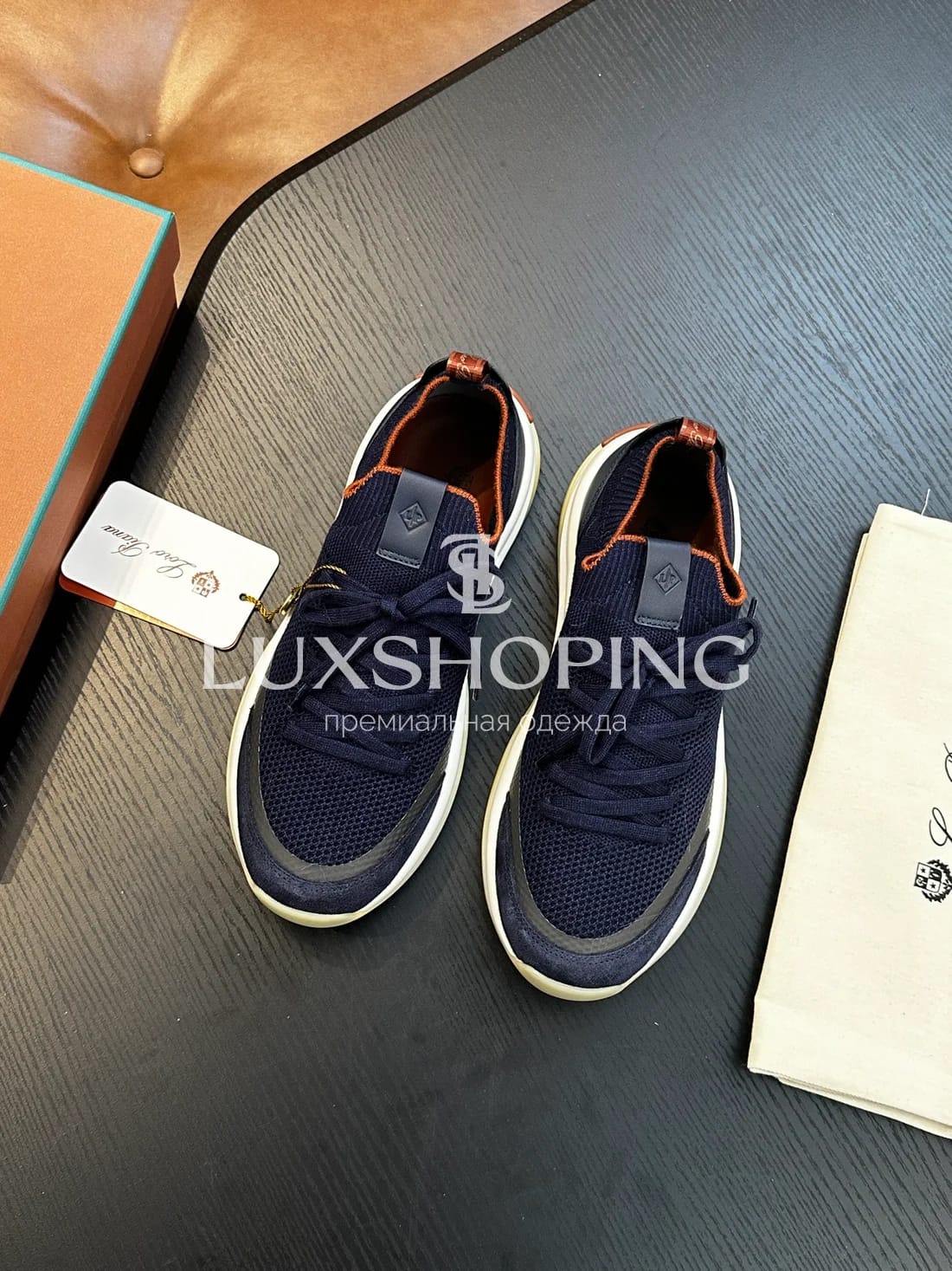 Синие кроссовки Loro Piana 410 Walk Wish - фото 2