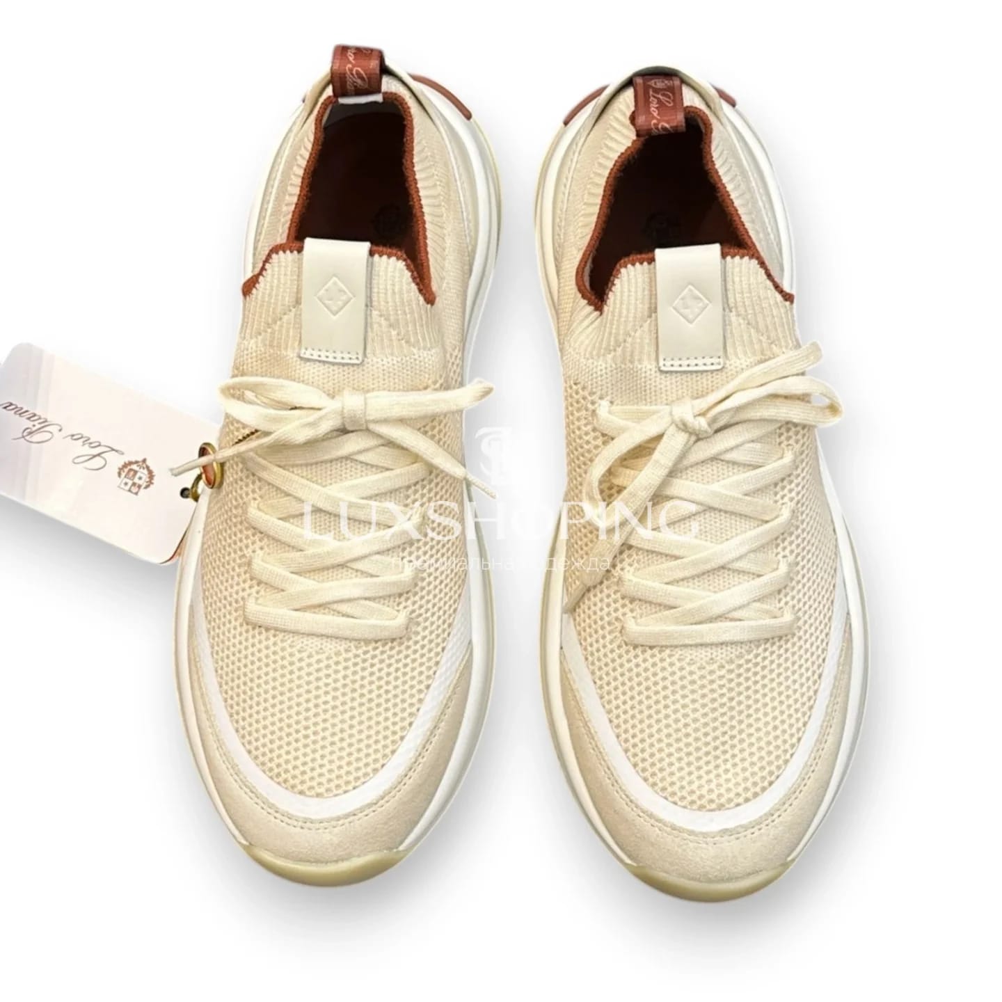 Молочные кроссовки Loro Piana 410 Walk Wish