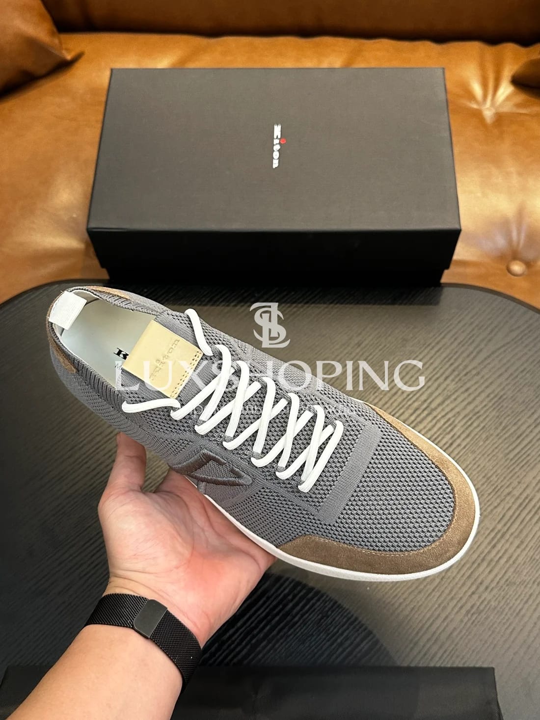 Серые кроссовки Kiton Mesh - фото 3