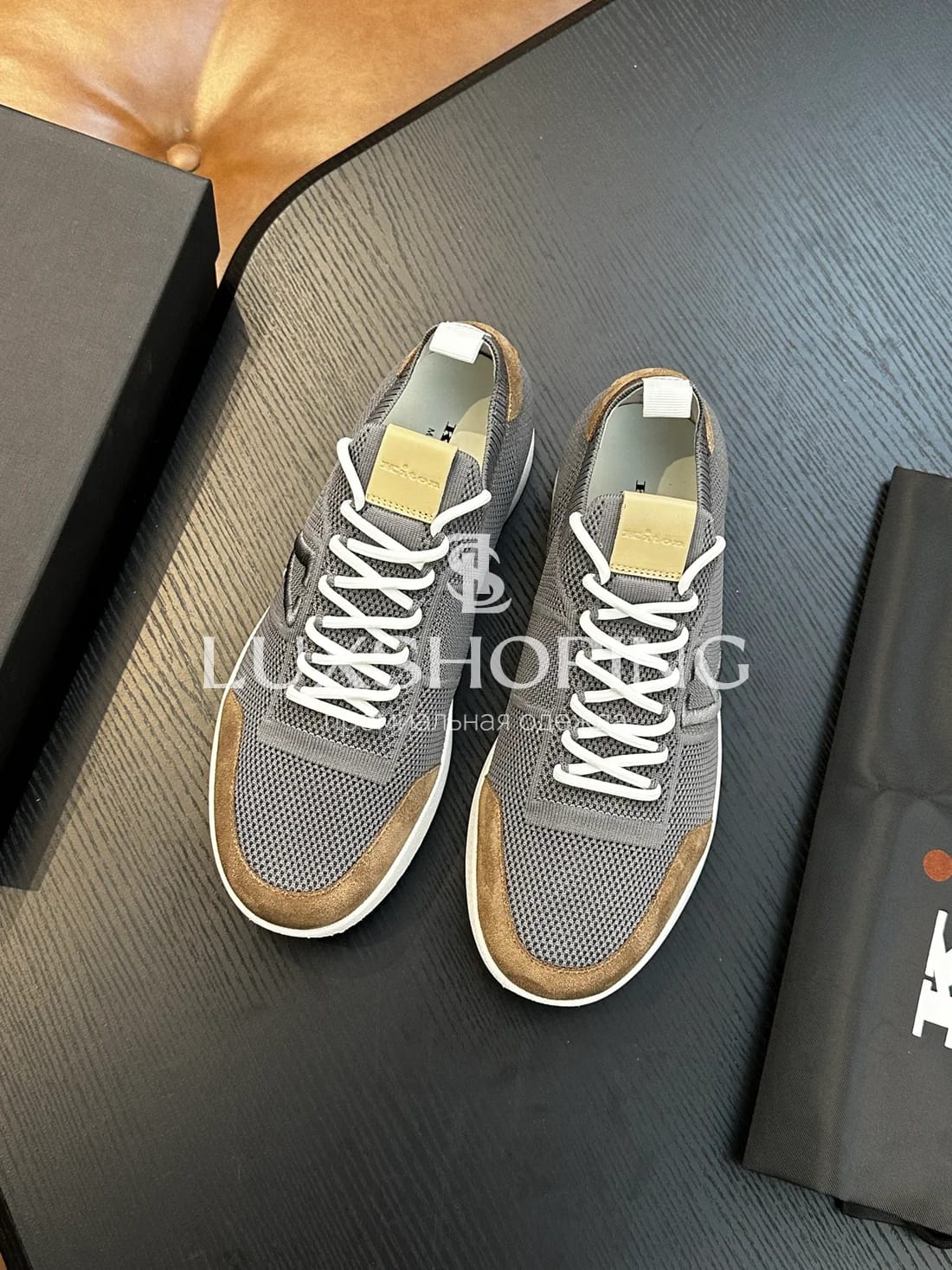 Серые кроссовки Kiton Mesh - фото 4