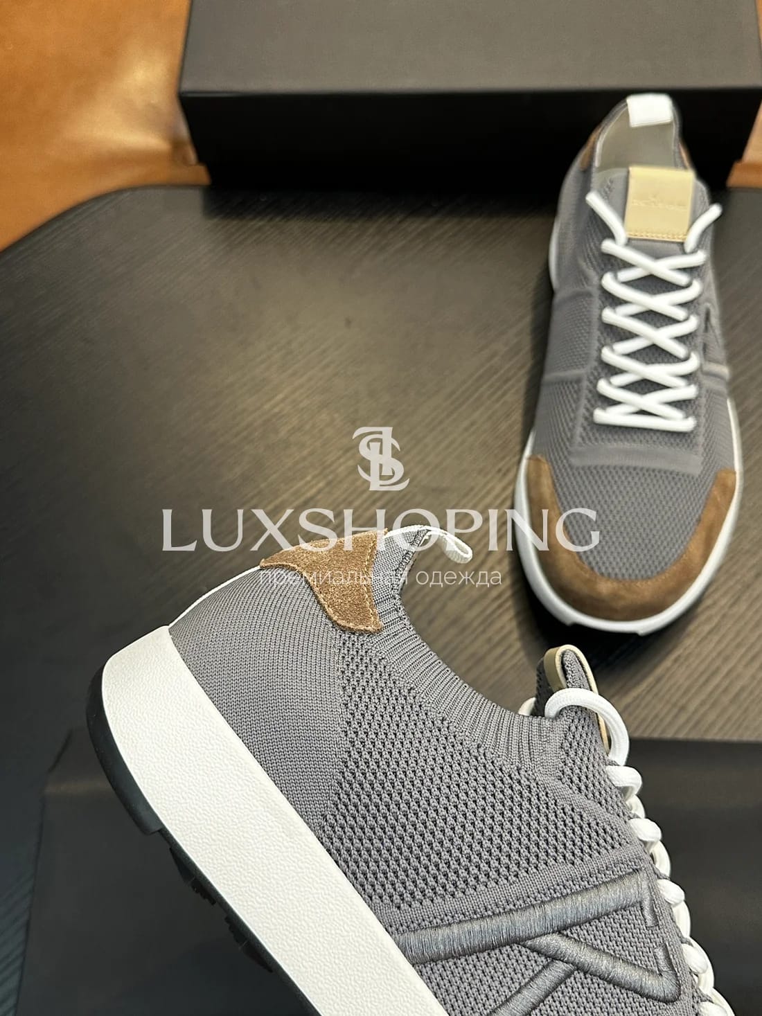 Серые кроссовки Kiton Mesh - фото 6