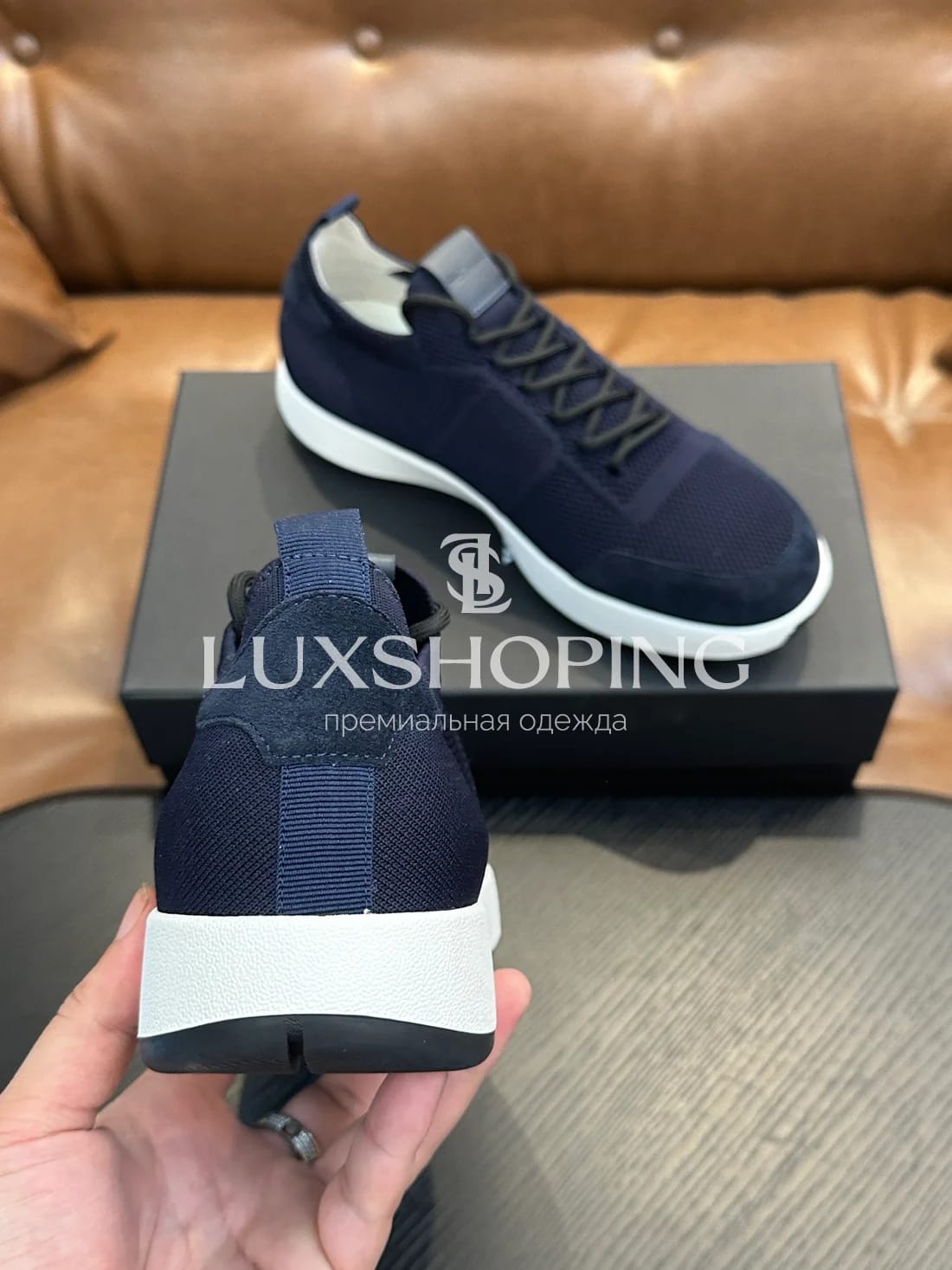 Синие кроссовки Kiton Mesh - фото 5