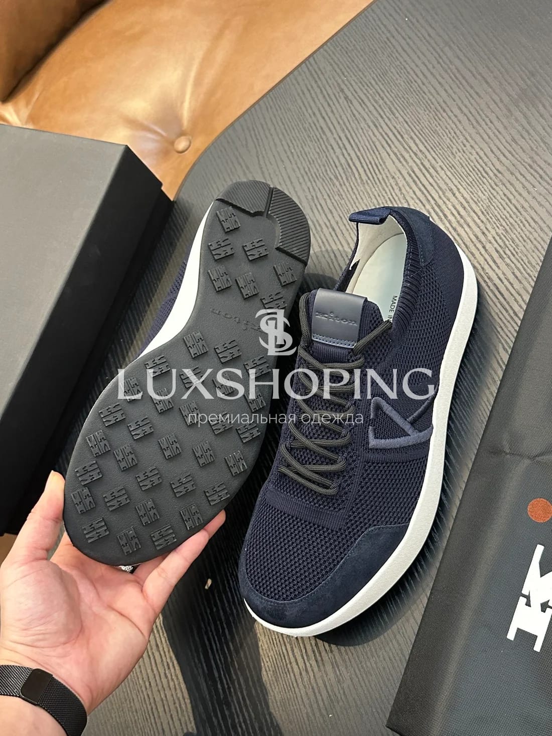Синие кроссовки Kiton Mesh - фото 6