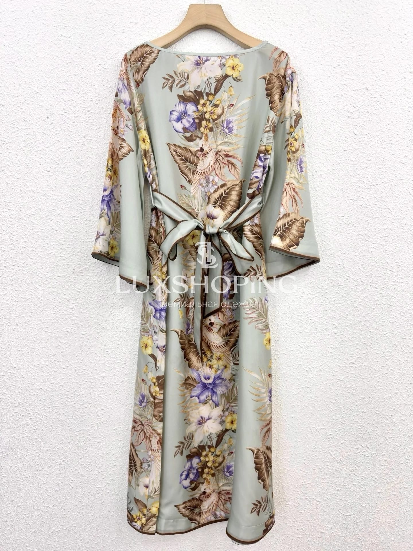Zimmermann Платье-туника из шелка Coco в цвете Sage Multi Floral - фото 13