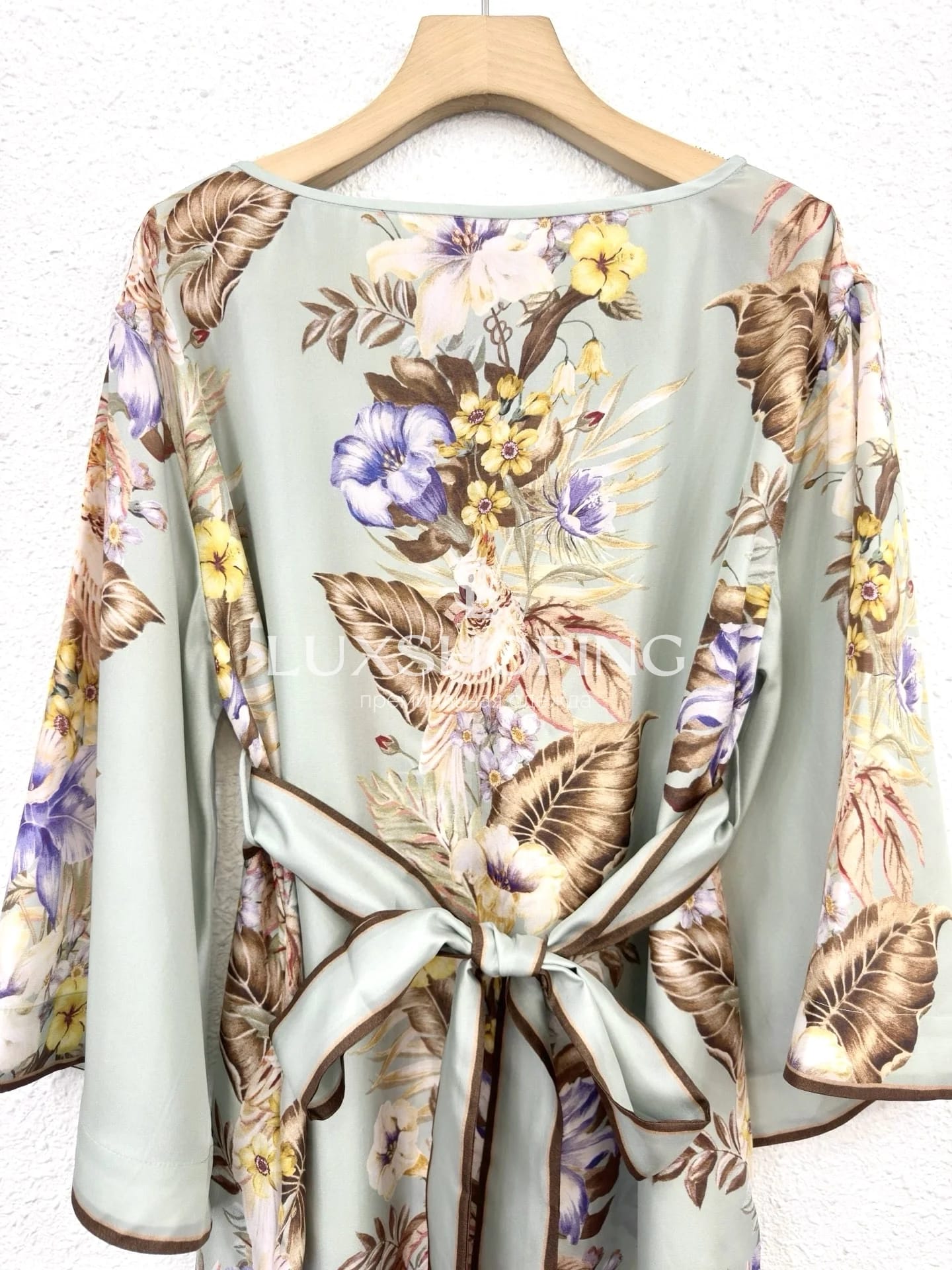 Zimmermann Платье-туника из шелка Coco в цвете Sage Multi Floral - фото 14