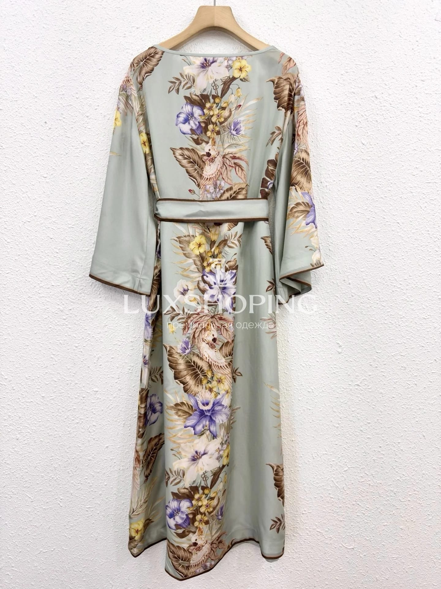 Zimmermann Платье-туника из шелка Coco в цвете Sage Multi Floral - фото 15