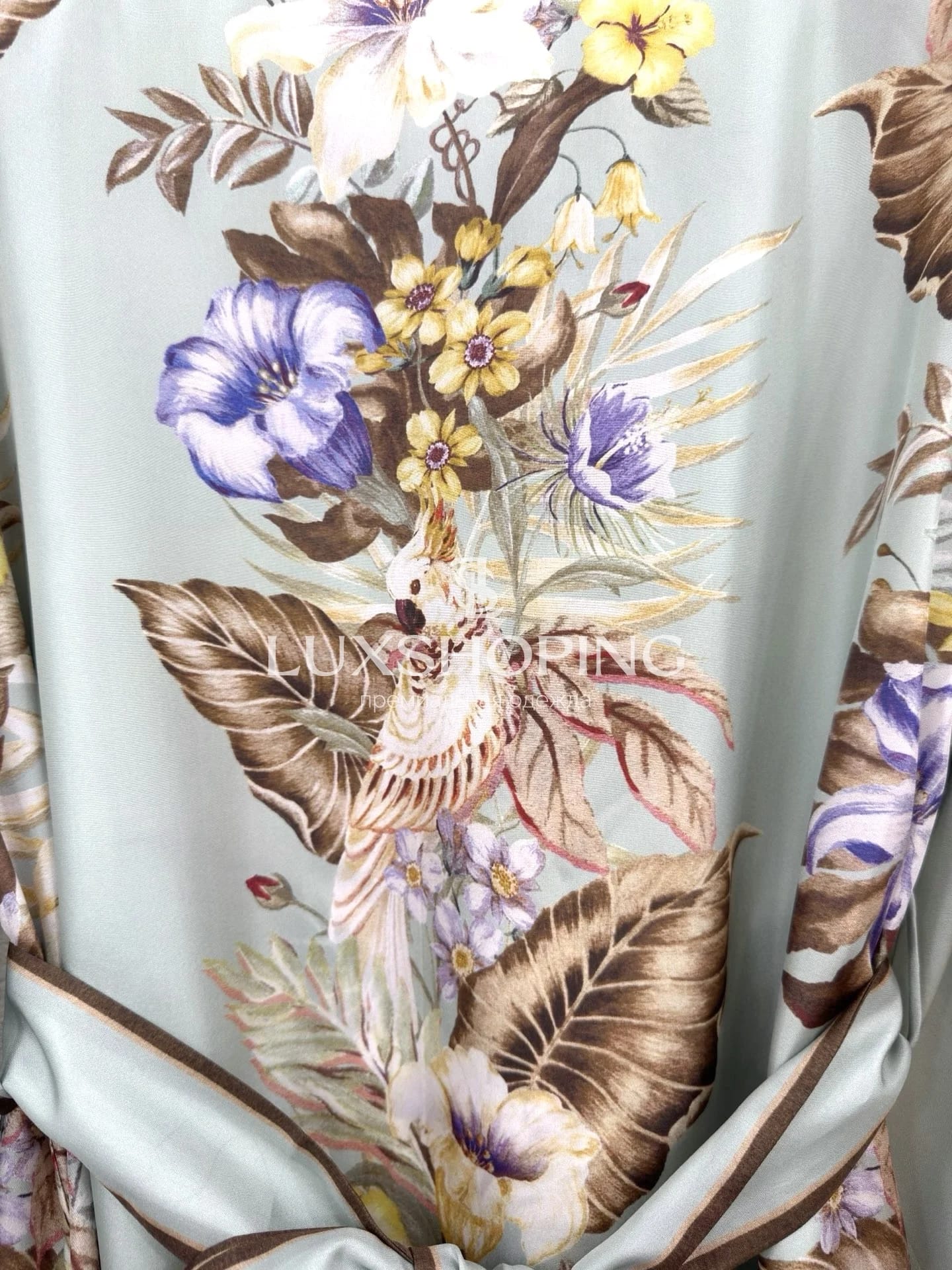 Zimmermann Платье-туника из шелка Coco в цвете Sage Multi Floral - фото 7