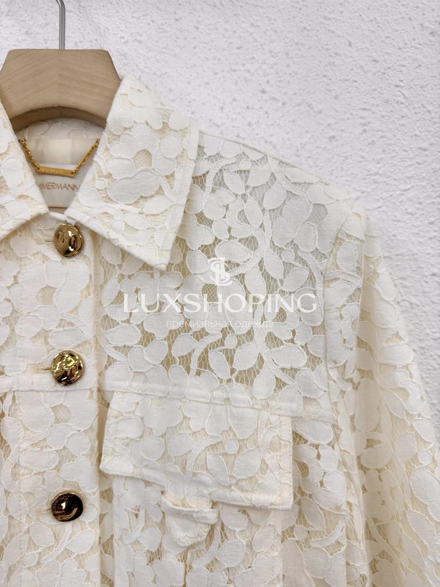 Комплект Zimmermann "Illuminate" из кружева: укороченный жакет и брюки - фото 7