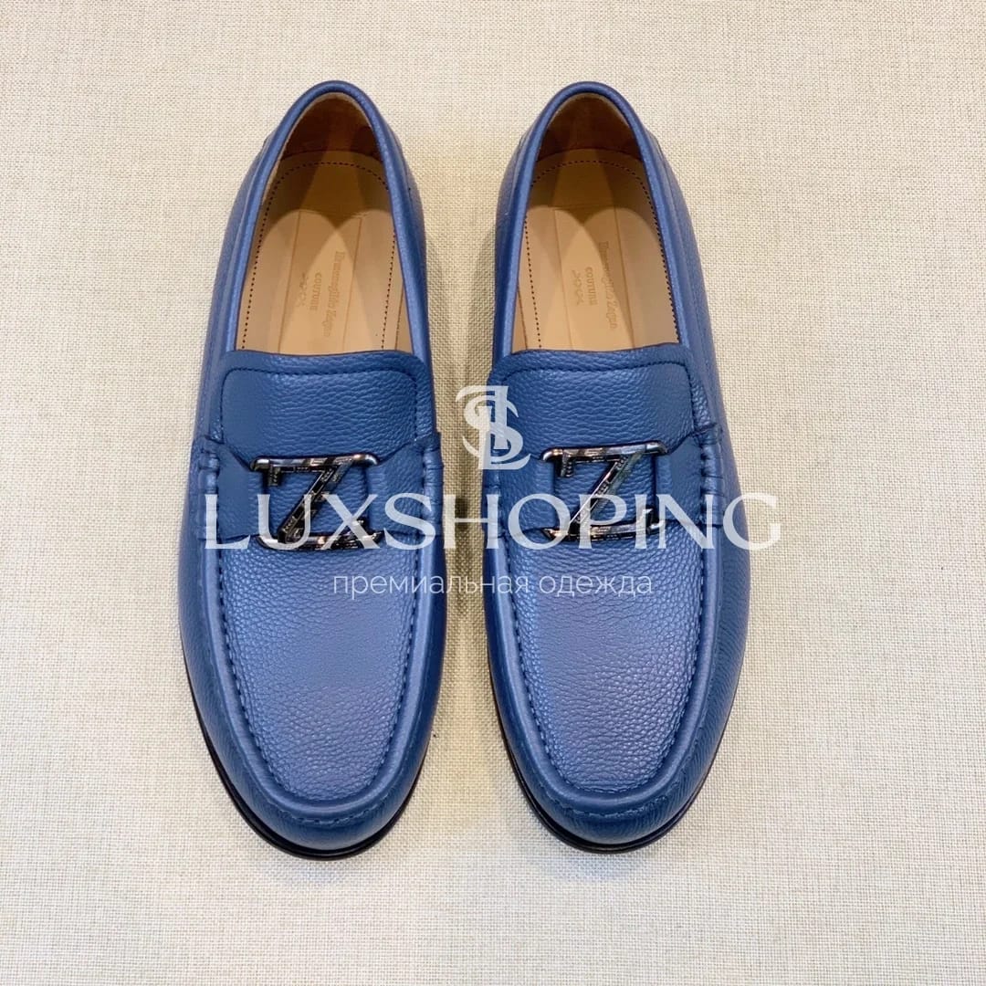 Синие мокасины Zegna - фото 2