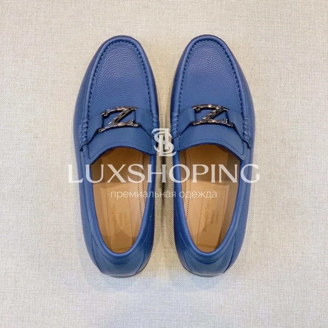Синие мокасины Zegna - фото 4