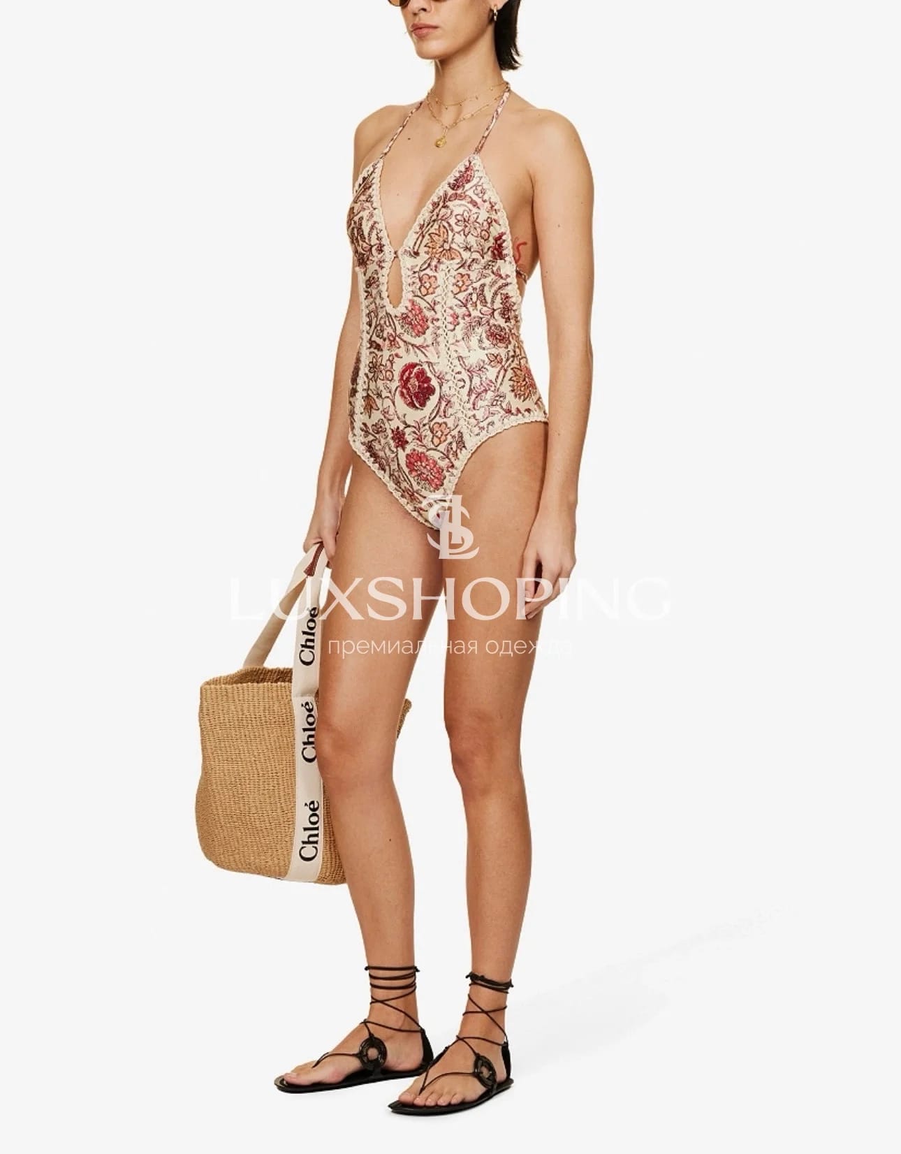 Zimmermann - купальник Vitali Keyhole Crochet One-Piece - фото 8