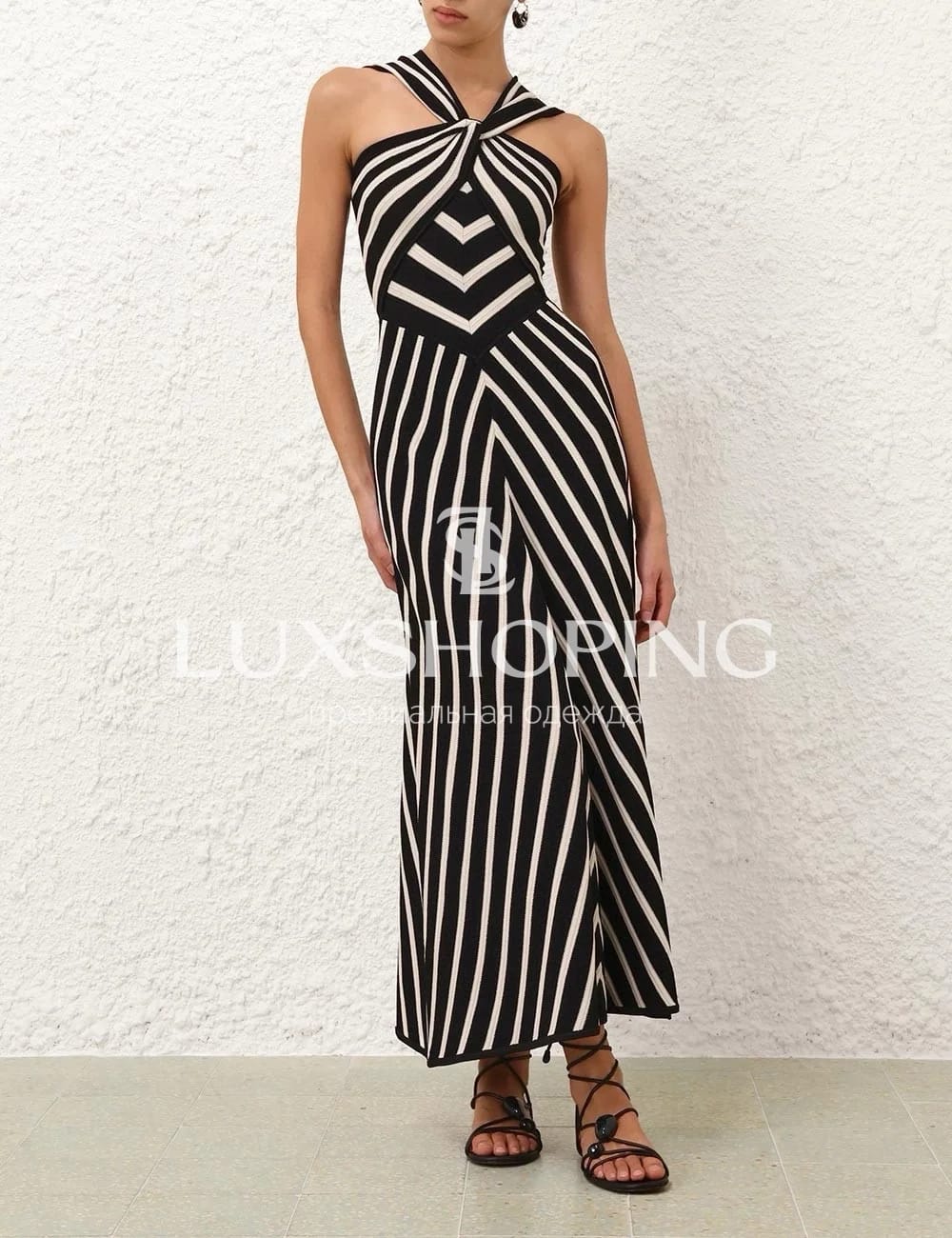 Платье Zimmermann Illuminate Halter Dress - фото 2