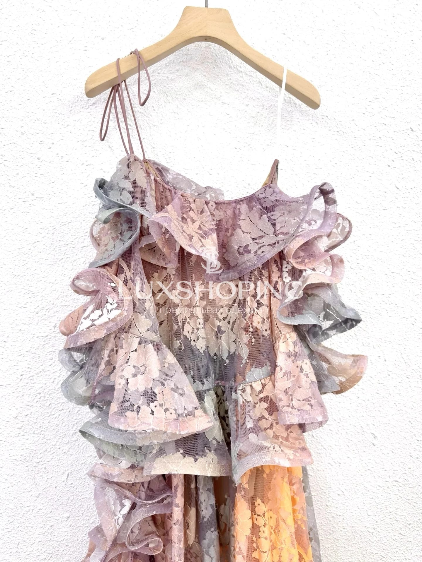 Платье Zimmermann "Dawning Lace Midi Dress – Sunset" - фото 15