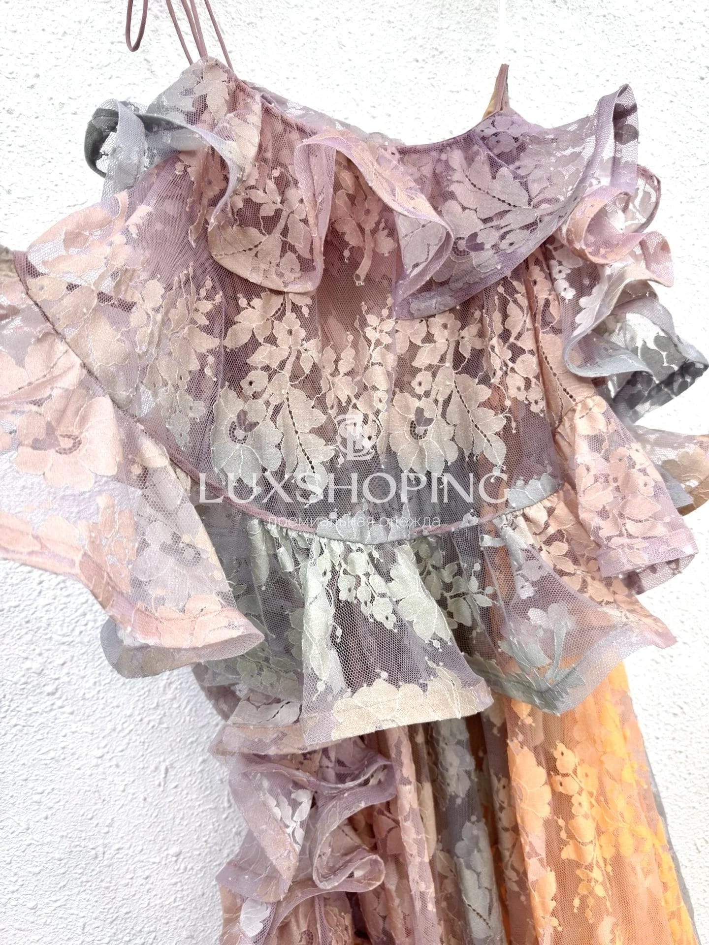 Платье Zimmermann "Dawning Lace Midi Dress – Sunset" - фото 18