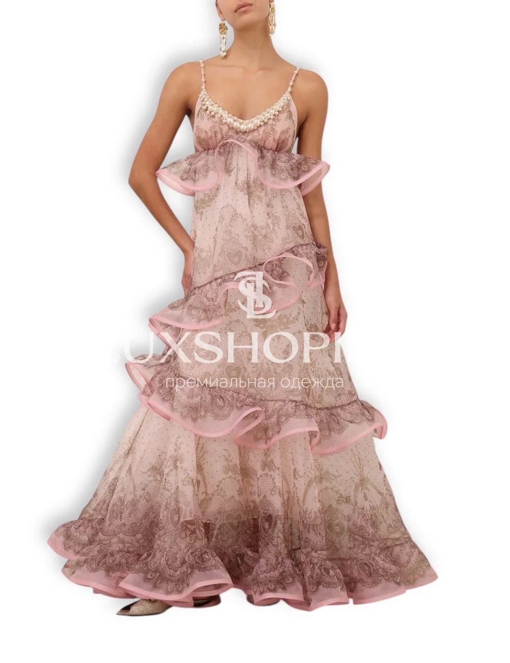 Zimmermann — Платье Crush Embellished Maxi Dress