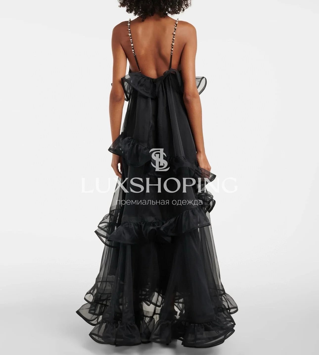 Zimmermann — Черное Платье Crush Embellished Maxi Dress - фото 2