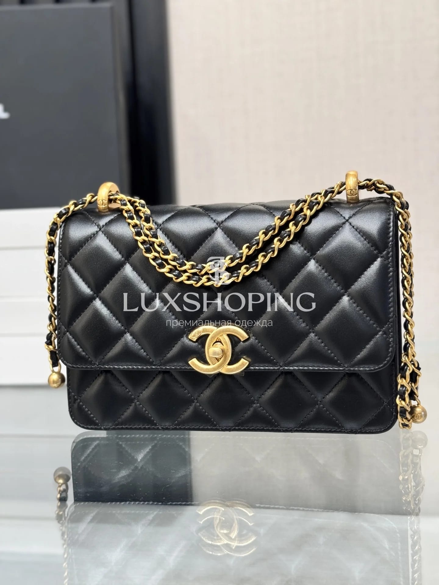 Сумка Chanel 24C Double Gold Pearl - фото 3