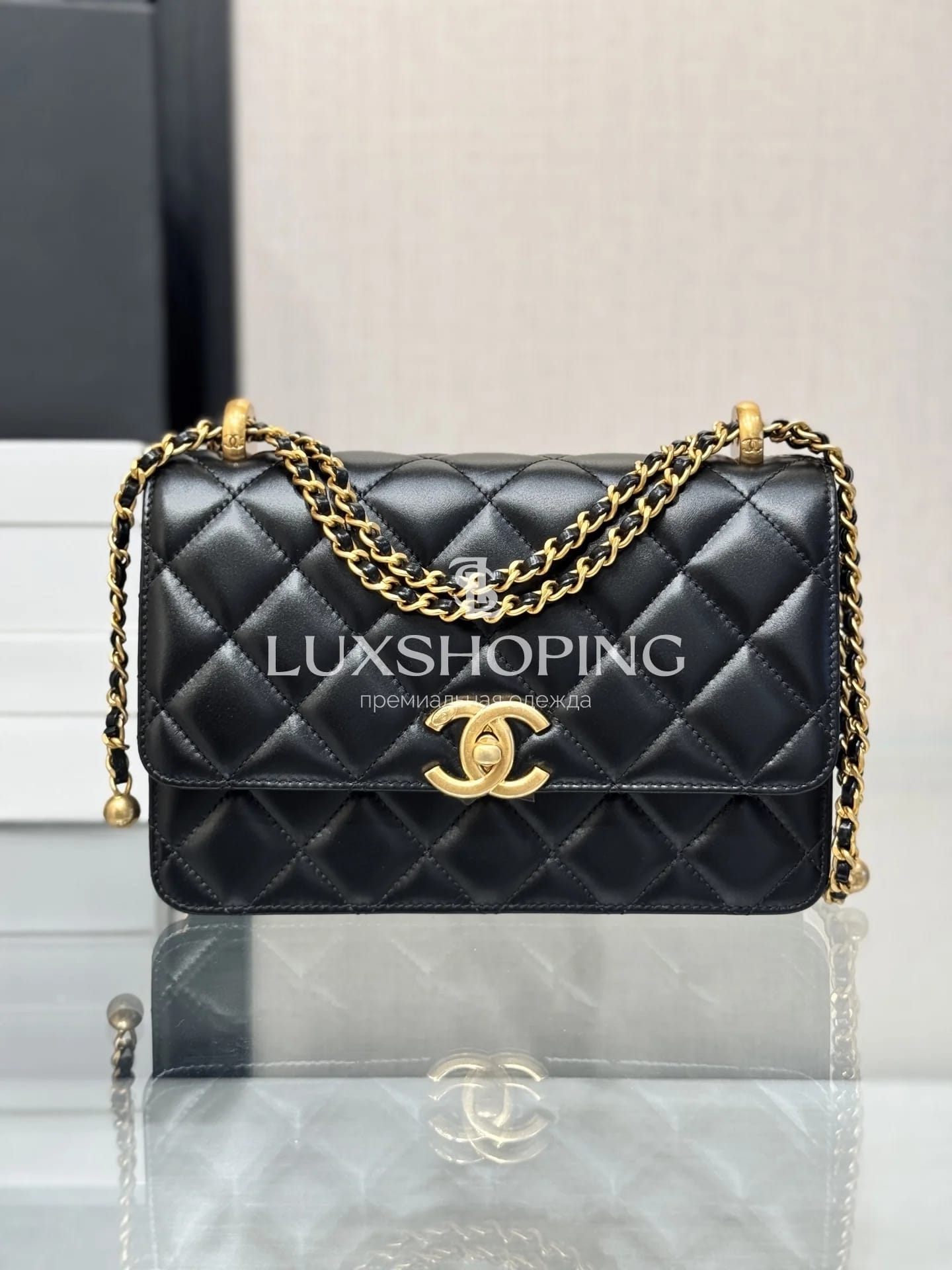 Сумка Chanel 24C Double Gold Pearl - фото 5