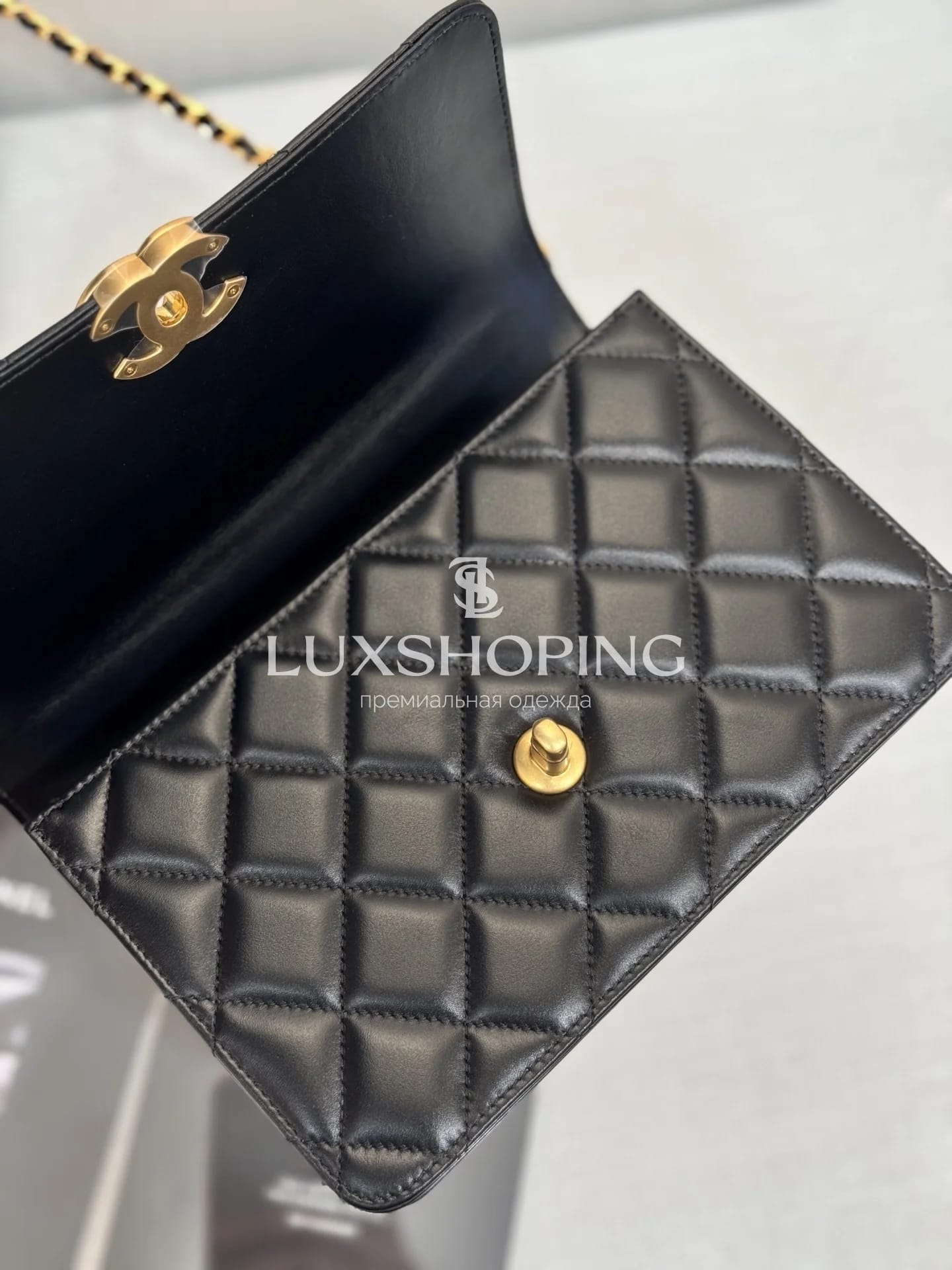 Сумка Chanel 24C Double Gold Pearl - фото 6