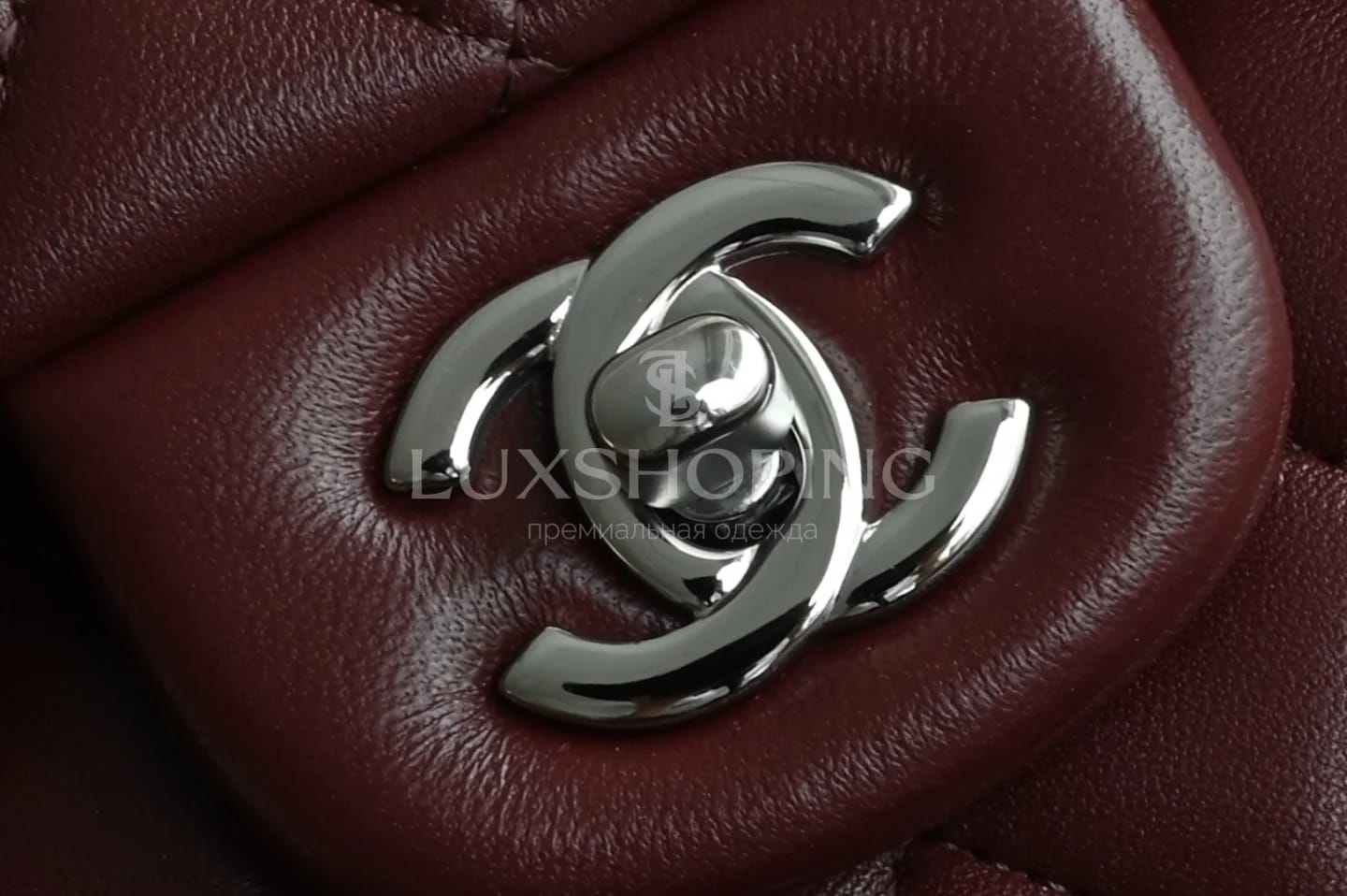 Сумка Chanel 25S Classic Flap среднего размера бордовая 15.5×25.5×6.5 см - фото 2