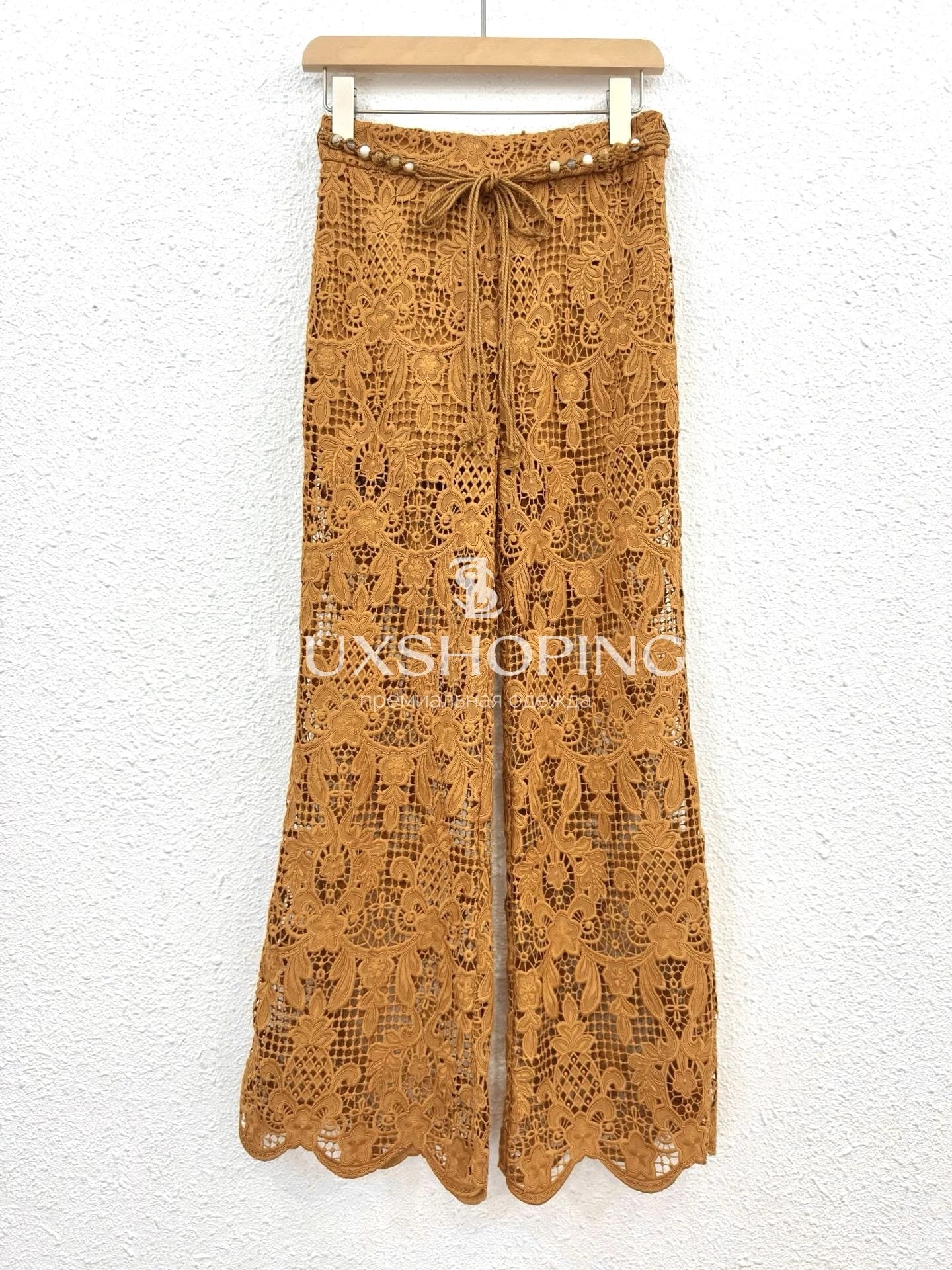 Комплект Zimmermann Coco: кружевная рубашка + брюки + топ - фото 16