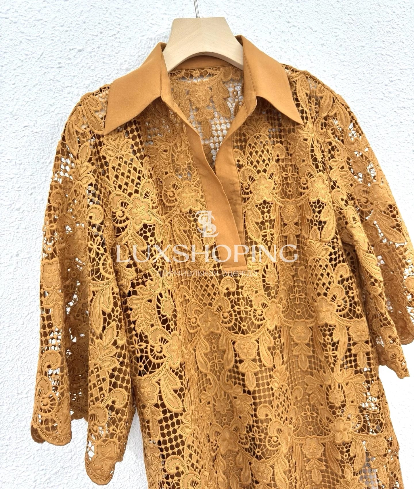 Комплект Zimmermann Coco: кружевная рубашка + брюки + топ - фото 10
