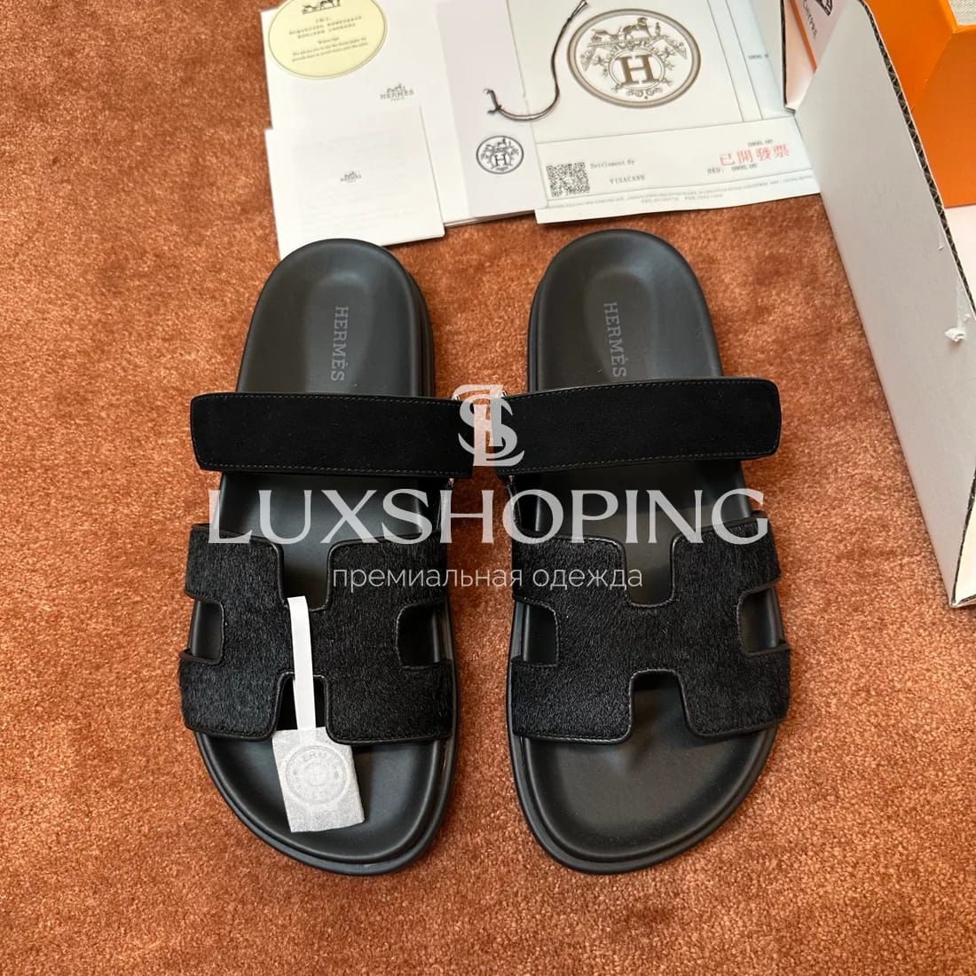 Шлепанцы Hermes Chypre ch6 - фото 2