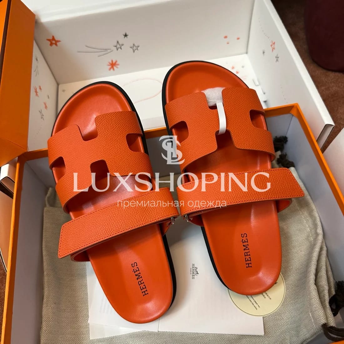 Шлепанцы Hermes Chypre ch9 - фото 5