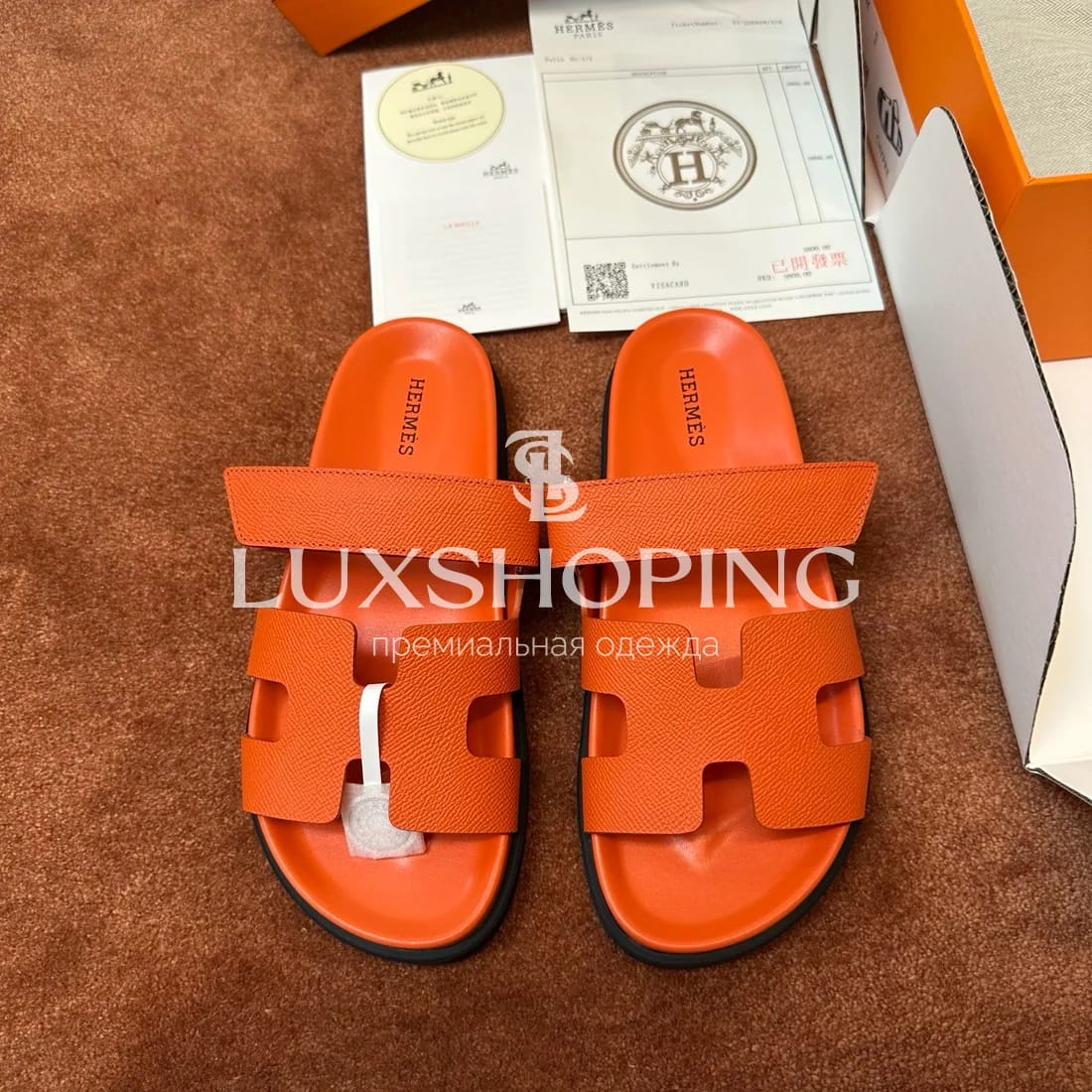 Шлепанцы Hermes Chypre ch9 - фото 7