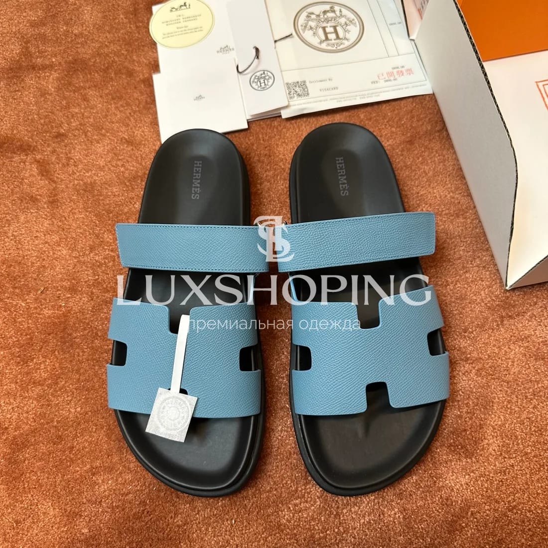 Шлепанцы Hermes Chypre ch10 - фото 2