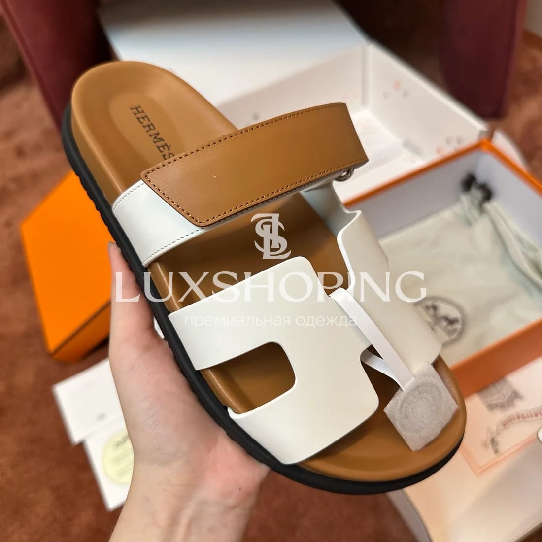 Шлепанцы Hermes Chypre ch10 - фото 3