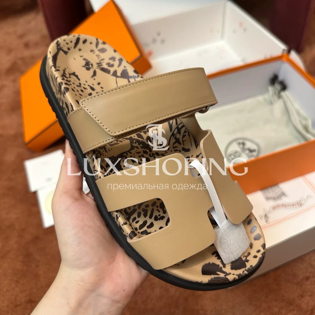 Шлепанцы Hermes Chypre ch11 - фото 3