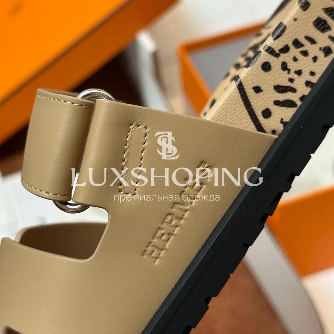 Шлепанцы Hermes Chypre ch11 - фото 4
